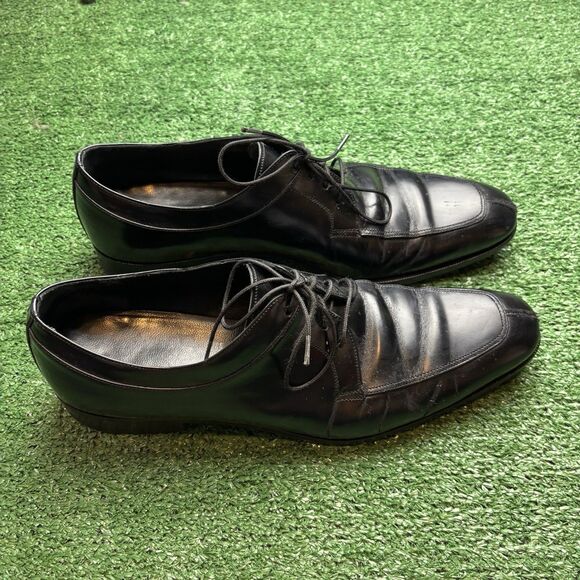 Salvatore Ferragamo Men’s Black Leather Oxford Dress Shoes Size 9.5 main image 4